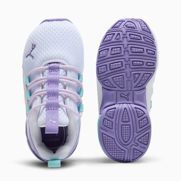 Tenis para infantes Axelion Mesh, PUMA White-Lavender Alert-Lilac Frost, extralarge